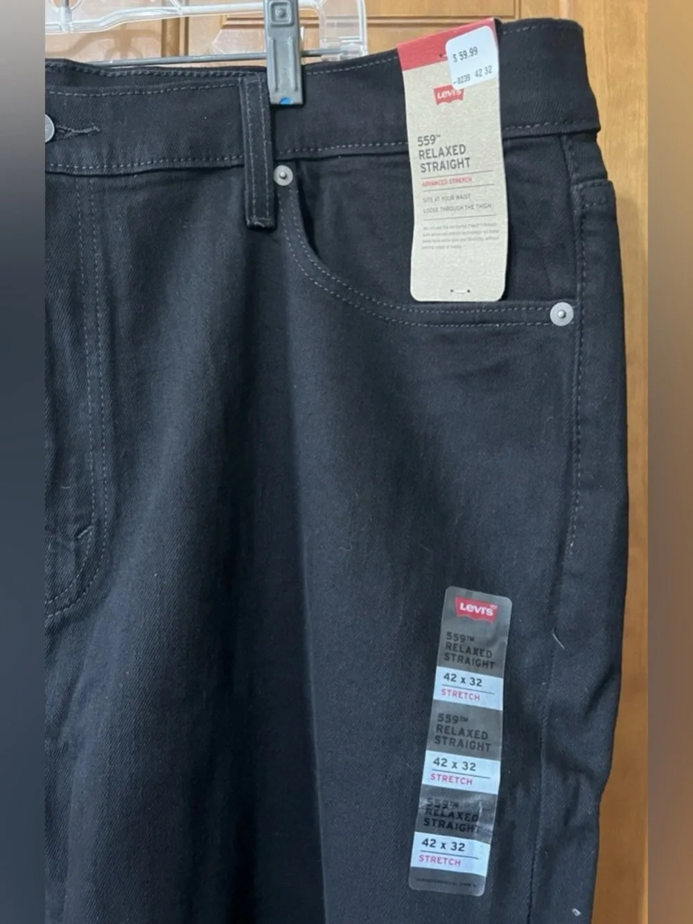 Levi's Men's Black 559 Relaxed Straight Jeans
